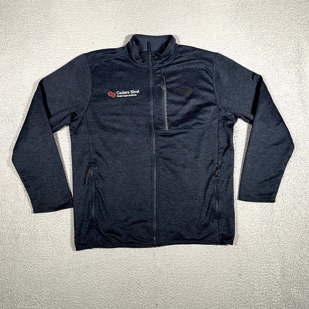 The North Face Sweater Mens Large Blue Full Zip Outdoor‎ Pullover Casual Preppy